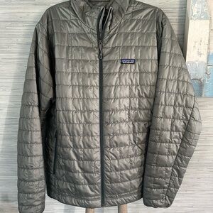 Patagonia Men's Gray Quilted Nano Puff Jacket (size: large)